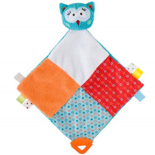 BabyOno Платочек с прорезывателем для зубов Совенок (1604) BabyOno
