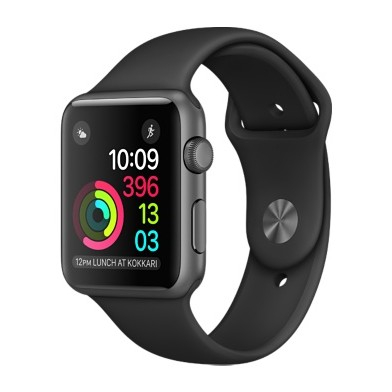 - Apple Watch Series 2 42mm Space Gray Aluminum Case with Black Sport Band (MP062)