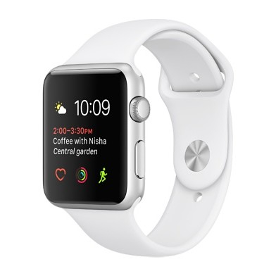 - Apple Watch Series 1 38mm Silver Aluminum Case White Sport Band (MNNG2)