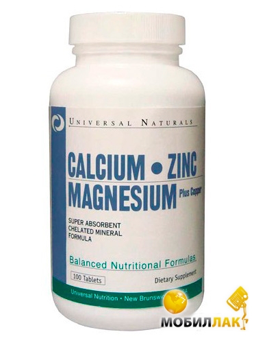  Universal Nutrition Calcium Zinc Magnezium 100  (1029)