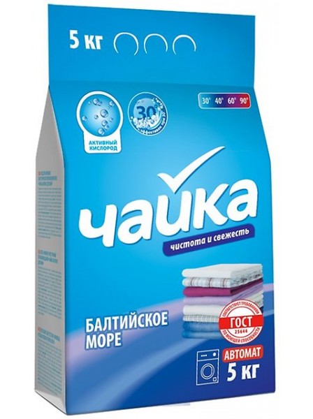 Чайка стирал порошок 5кг (3ш/у) авт балтийской море (4814628002720)