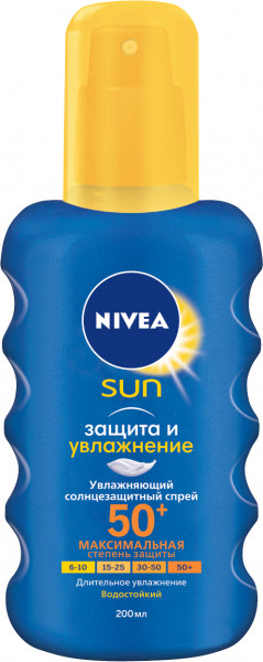 Спрей солнцезащит Nivea Sun максимальная защита 200мл пл/б (4005808864331)