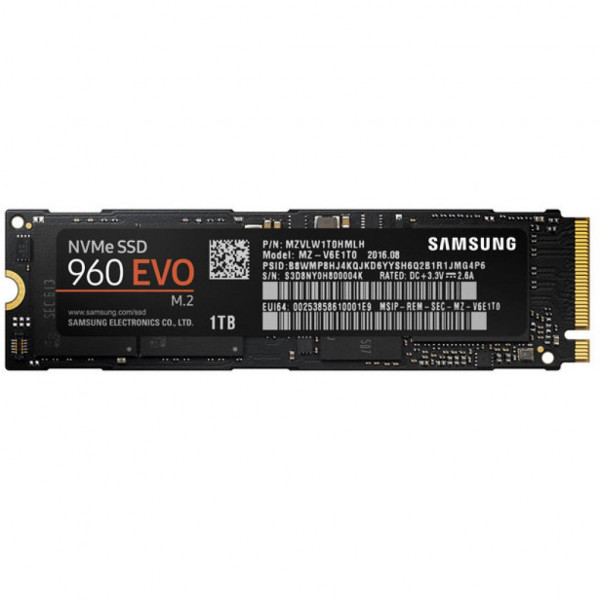 SSD  Samsung 960 EVO 1TB NVMe M.2 TLC (MZ-V6E1T0BW)