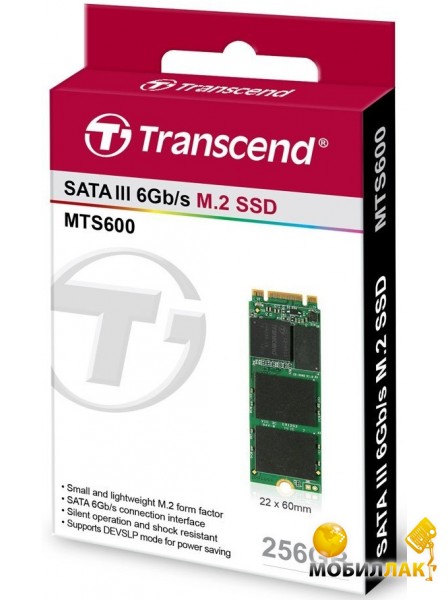 SSD- M.2 Transcend MTS600 256GB 2260 SATA (TS256GMTS600)