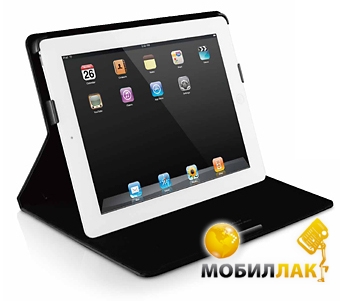   iPad 3/4 Macally Slim protective case and stand Black (Slimcase-3B)