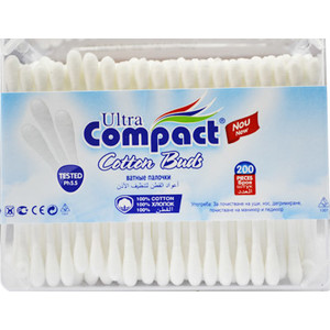 Ватные палочки Ultra compact cotton buds 200штб/н (8697420530402)