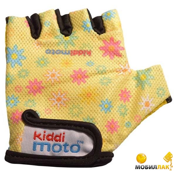 Перчатки детские Kiddimoto жёлтые с цветами S (CLO-36-36)