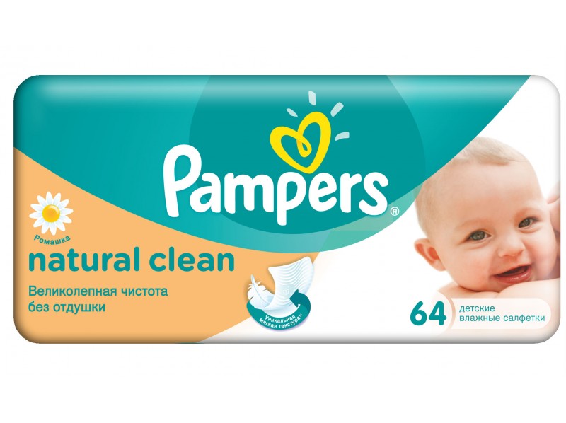    Pampers Natural Clean   64 