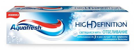 Зубная паста aquafresh хай дефинишн уайт светящаяся мята 75мл (3830029294657)
