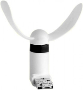 USB- Golf F1- USB Micro Mini Fan White 3