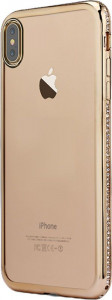  Shengo TPU Phone Case Diamond iPhone X Gold