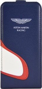  Aston Martin Racing iPhone 5C flip case with car mouth blue/white (cowhide)