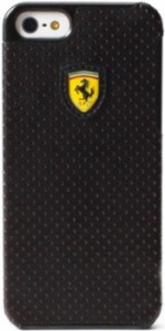   iPhone 5/5S CG Mobile Ferrari Hard Case Challenge Perforated Collection Black (FECHFPHCP5)