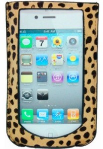    iPhone 4/4S MacLove Leather Case Leopard Diamond Brown (ML41401)