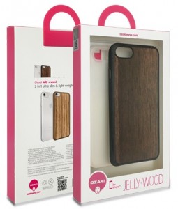   Ozaki O!coat Jelly+Wood 2 in 1  iPhone 7 Ebony+Clear (OC721EC) 4