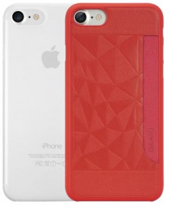  Ozaki O!coat Jelly+Pocket 2 in 1  iPhone 7 Red+Clear (OC722RC)