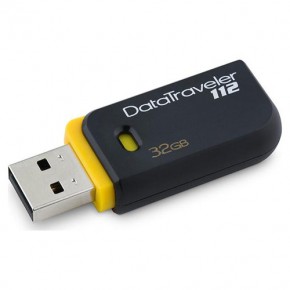   USB Kingston DT112 32GB Black Yellow (DT112/32GB) (0)