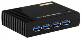 USB HUB STLab U-540 black USB 3.0 4 ports