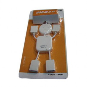 USB HUB Lapara 2.0 4-   (LA-UH4372) White 4