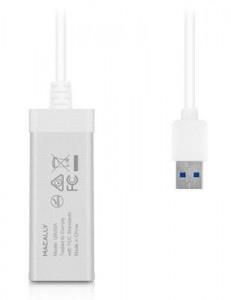 USB Hub Macally USB 3.0 to Gigabit Ethernet (U3GBA) 3