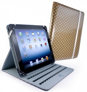  Apple iPad2/3 Tuff-Luv Slim-Stand (B4 29) Beige Polka-Hot 7