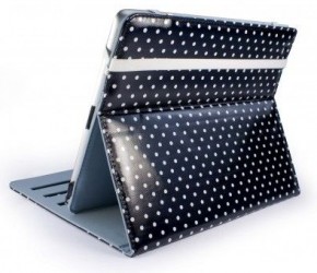   Apple iPad2/3 Tuff-Luv Slim-Stand (B4 30) Black Polka-Hot 6
