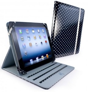   Apple iPad2/3 Tuff-Luv Slim-Stand (B4 30) Black Polka-Hot 7
