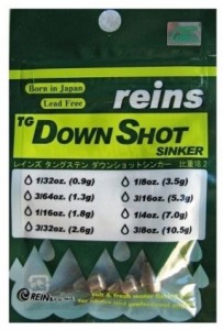   Reins TG Down Shot Sinker 1/8 oz 3.5  4 .