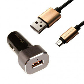    Grand-X QC (1xUSB 3) Black (CH27BM) +  Micro USB