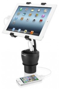  Capdase Car Cup Holder Charger PowerCup Max Tab-X Mount Black (3.4A) for iPad/Tablet (CAAPIPAD-CM01)