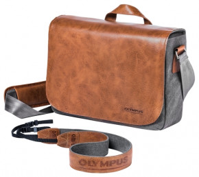  Olympus OM-D Messenger Bag Leather + Strap