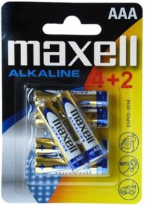  Maxell Alkaline LR03/AAA Blister 4+2 (MXBLR036)