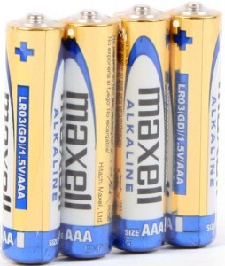  Maxell Alkaline LR03/AAA No Blister 4 (MXBLR03F)