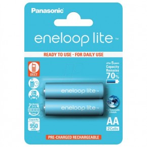  Panasonic Eneloop Lite AA 950 mAh 2BP NI-MH (BK-3LCCE/2BE)