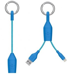 - Belkin USB 2.0 Lightning Charge Carabiner Cable Blue (F8J173bt06INBLU)
