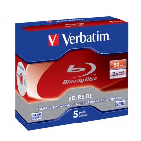  Verbatim BD-RE DL 50GB 2x Jewel Case 5 (43760)