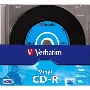   Verbatim CD-R 10pk, Vinil Slim AZO 700MB 52X Datalife Plus (43426)