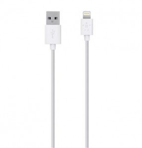  USB 2.0 Belkin LIGHTNING charge/sync cable 2m, White/ (F8J023bt2M-WHT)