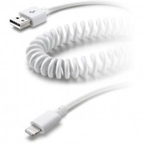   CellularLine iPhone 6/5S/5C coil. white (USBDATACOIMFIIPH5)