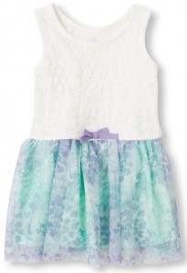   Childrens Place Floral Ruffle Lace Tutu 3  (89-96) Arctic ice