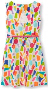   Childrens Place Sleeveless Paint Print Belted Flare 4-5  (108-114 ) Plelavendr 3