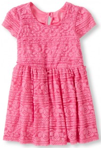   Childrens Place Ruffle Lace Flare 2  (85-89 ) Pink Blast