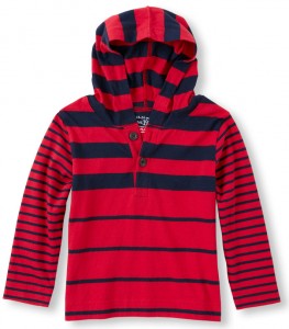     Childrens Place Striped Hoodie 3  Ruby (0)