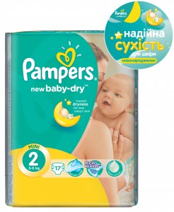  Pampers New Baby-Dry Mini 2 (3-6 ) 17 .