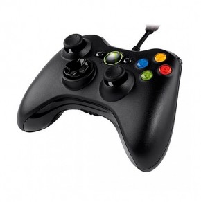 Microsoft Xbox 360 Wireless Controller Black + USB- (JR9-00010)