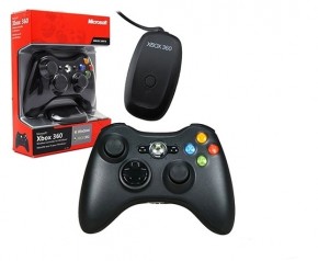 Microsoft Xbox 360 Wireless Controller Black + USB- (JR9-00010) 6