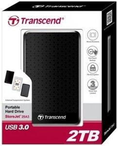    Transcend Storejet 2TB 2.5 USB 3.0 Black (TS2TSJ25A3K) 3