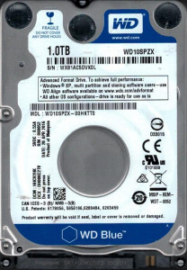   Western Digital 2.5 SATA 1.0TB Blue 5400rpm 128MB (WD10SPZX) Refurbished
