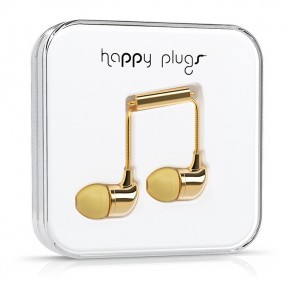  Happy Plugs Headphones Deluxe Edition In-Ear Gold (7728)