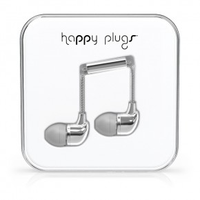  Happy Plugs Headphones Deluxe Edition In-Ear Silver (7736)